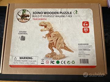 3dino dinosauro che cammina in legno da assemblare