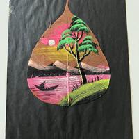 Dipinto a mano su foglia di Pipal