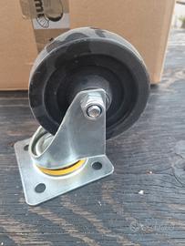 Set 6 Ruote Piroettanti Industriali 100mm - Nuove 