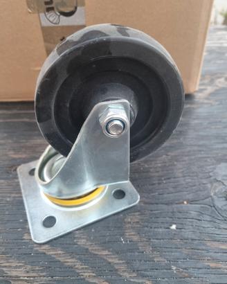 Set 6 Ruote Piroettanti Industriali 100mm - Nuove 