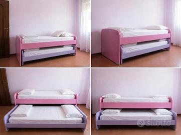 Letto singolo con secondo letto estraibile