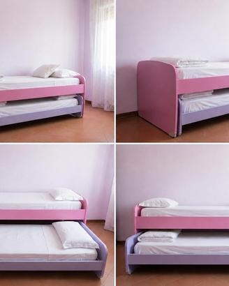 Letto singolo con secondo letto estraibile