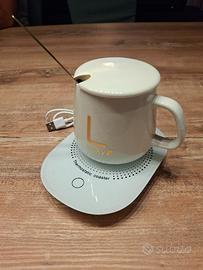 Tazza con coperchio + base riscaldante