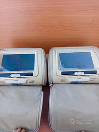 Coppia Poggiatesta Beige Monitor Auto Display Sche