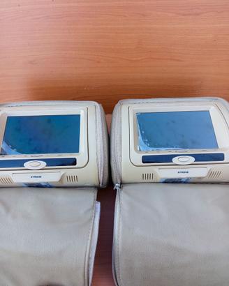 Coppia Poggiatesta Beige Monitor Auto Display Sche