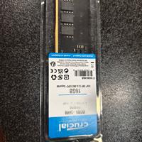 RAM 16gbyte ddr5 crucial