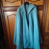 Mantella Valentino Garavani in lana celeste grigio