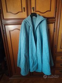 Mantella Valentino Garavani in lana celeste grigio