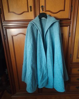 Mantella Valentino Garavani in lana celeste grigio