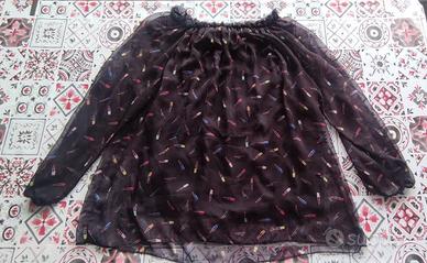 Camicetta nera in tulle