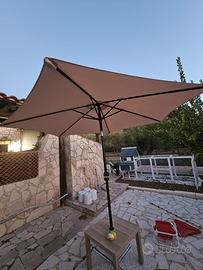 ombrellone 3mx3m beige