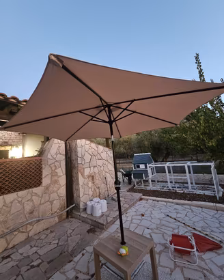 ombrellone 3mx3m beige
