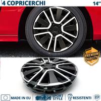 4 Copricerchi per KIA 14'' Pollici Silver e Nere