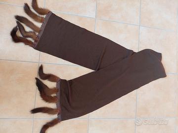sciarpa in lana marrone