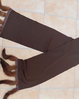 sciarpa in lana marrone