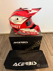 Casco Acerbis enduro/cross con mascherina Shot