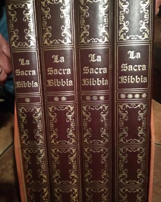 Sacra Bibbia illustrata 4 volumi collezione