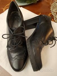 scarpe décolleté pelle nera 