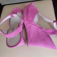 Scarpe camoscio fucsia