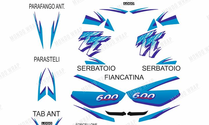 Adesivi compatibili con moto Yamaha TT 600 K 1996