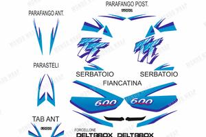 Adesivi compatibili con moto Yamaha TT 600 K 1996