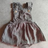 Abito salopette neonata 56 cm H&M grigio nuovo