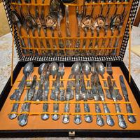 set posate rame e argento