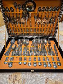 set posate rame e argento