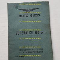 Moto Guzzi 500 Superalce 1956 manuale uso manutenz