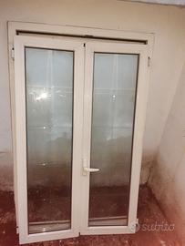 Finestra alluminio 2 ante 103x163 + pannelli allum