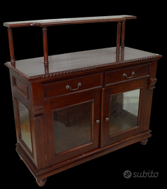 VETRINA IN MOGANO MASSELLO MOBILE LEGNO CREDENZA