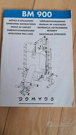 Panca Domyos BM900 con lat machine + pesi e manubr