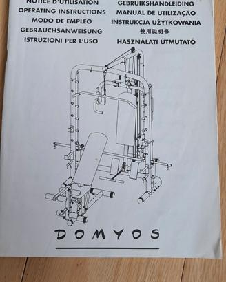 Panca Domyos BM900 con lat machine + pesi e manubr