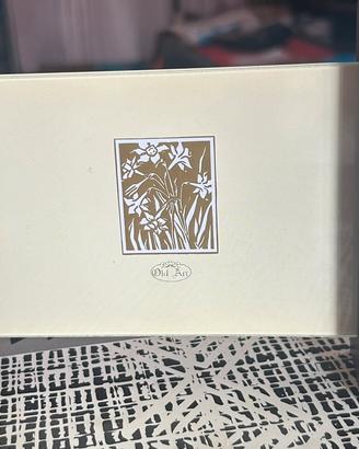 Cornice vetro, legno, argento