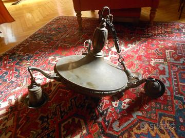 Lampadario in bronzo Anni Venti