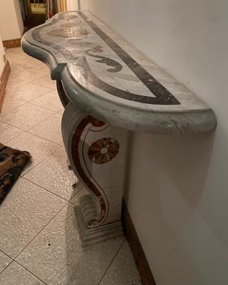 Consolle marmo intarsiato larghezza 160