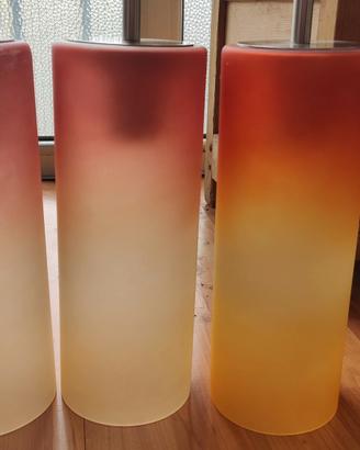 Lampadario tre luci e luce singola