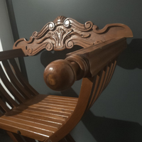 Sedia antica vintage legno massello ripiegabile