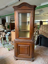 Credenza vetrina angolo in noce
