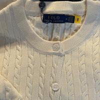 Cardigan Polo Ralph Lauren Bianco Donna Taglia M