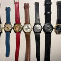 Lotto di 7 orologi casio,loris,breil,kienzle