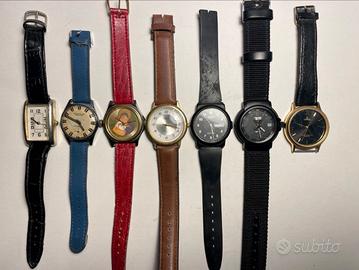 Lotto di 7 orologi casio,loris,breil,kienzle
