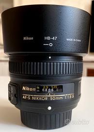 Obiettivo Nikon 50 mm  1.8
