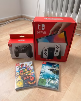 Nintendo Switch OLED + Pro Controller