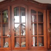 Mobile soggiorno vetrina in legno massiccio 