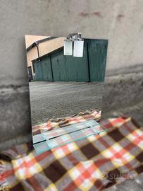 Specchio Bagno con Mensola in Vetro con Faretto