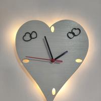 Orologio in legno Cuore 