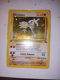 hitmonlee 7/62 prima edizione fossil carte pokemon