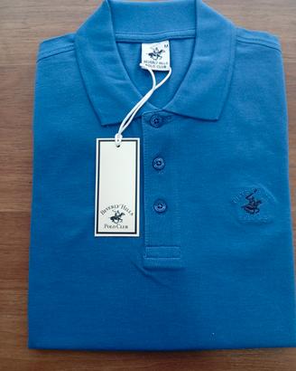 Polo Uomo Beverly Hills Polo Club Azzurra 