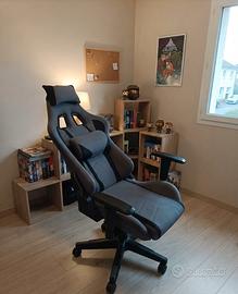 Sedia Gaming Ergonomica in Tessuto Grigio - IWMH